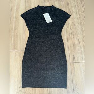 Zara Black Sparkle Mini Dress